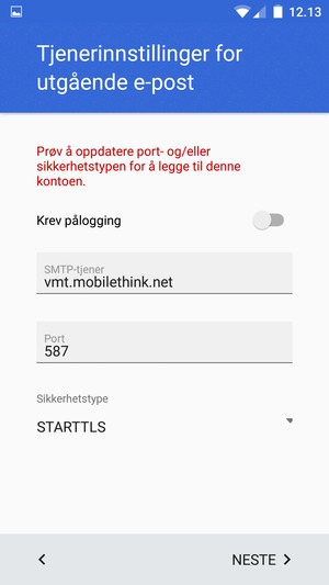 Velg Sikkerhetstype