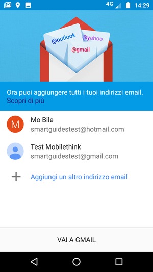 Seleziona VAI A GMAIL
