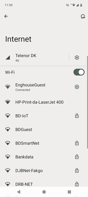 You are now connected to the Wi-Fi network