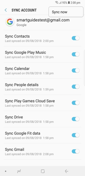 Select Sync now