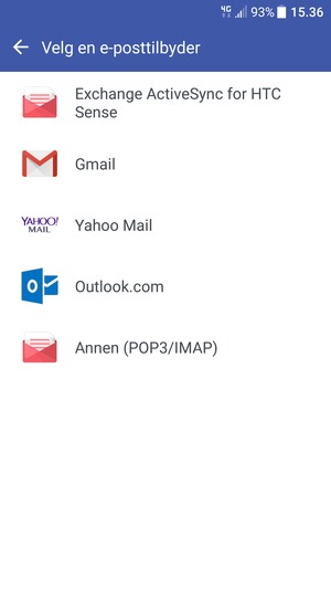 Velg Outlook.com 