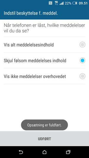 Vælg UDFØRT