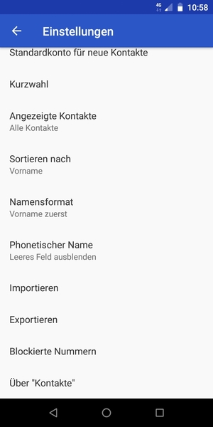 Scrollen Sie und wählen Sie Importieren