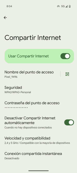 El teléfono ha sido configurado para su uso como módem