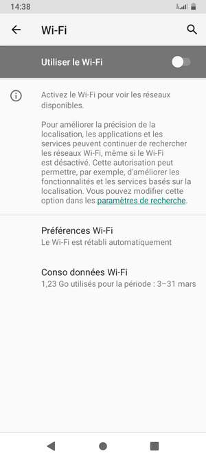 Activer le Wi-Fi