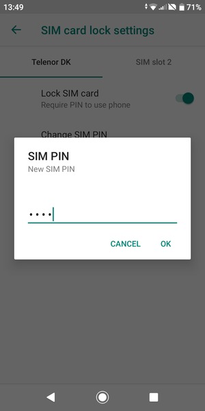 Enter your New SIM PIN and select OK