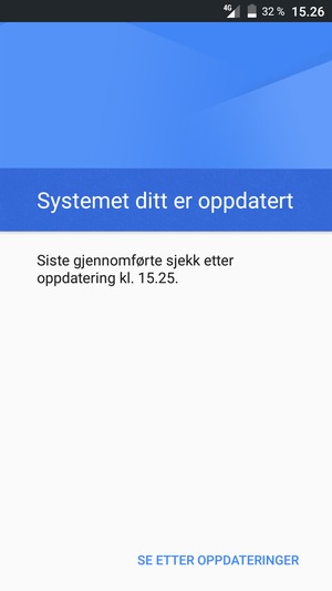 Velg SE ETTER OPPDATERINGER