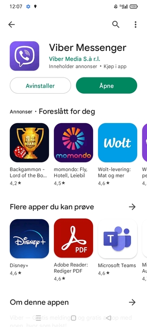 Velg Åpne