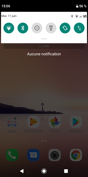 Déroulez à nouveau le menu du haut