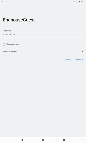 Enter the Wi-Fi password and select CONNECT
