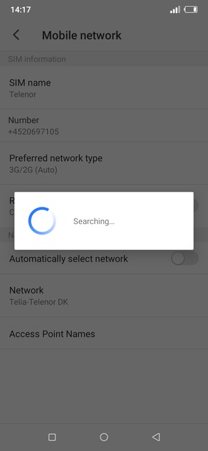 Wait for the search to finish