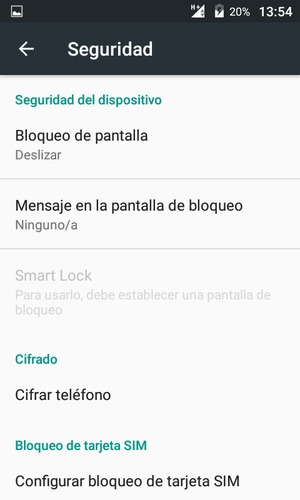 Seleccione Bloqueo de pantalla