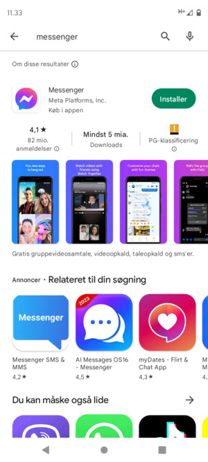 Vælg appen