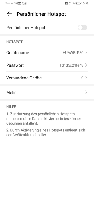 Wählen Sie Passwort