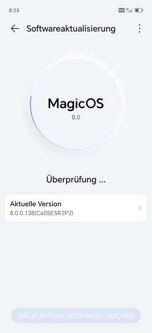 Warten Sie, bis die Suche abgeschlossen ist