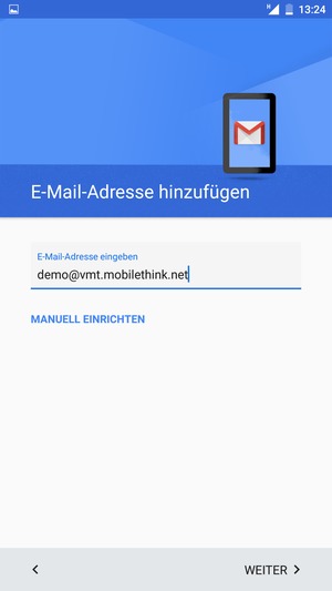 Geben Sie Ihre E-Mail-Adresse ein und wählen Sie WEITER