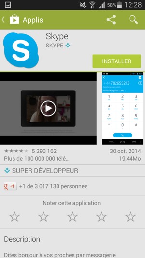 Sélectionnez INSTALLER