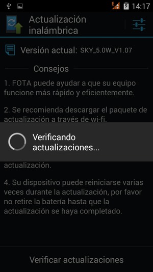Espere a que la búsqueda termine