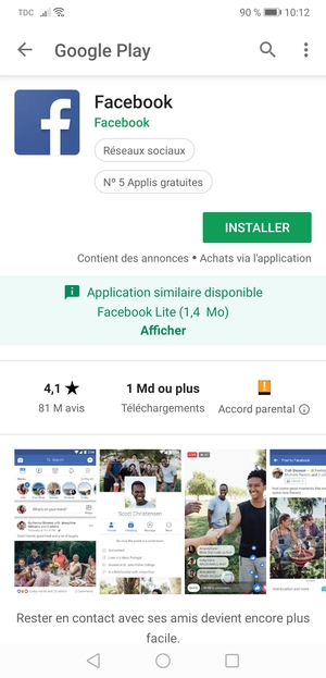 Sélectionnez INSTALLER