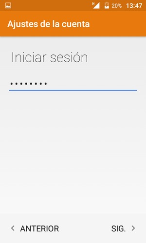 Introduzca su contraseña de Gmail o Hotmail y seleccione SIG.