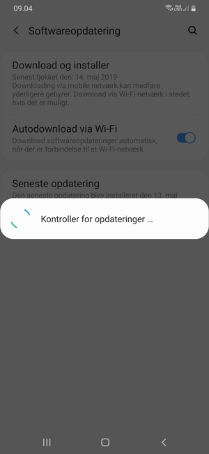 Afvent at søgningen er afsluttet