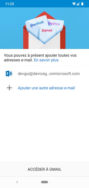 Sélectionnez ACCÉDER  À GMAIL