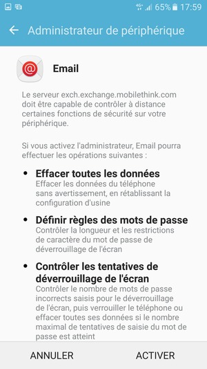 Sélectionnez ACTIVER