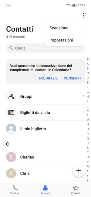 Seleziona Impostazioni