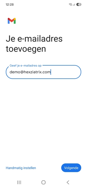 Voer uw e-mailadres in en selecteer Volgende