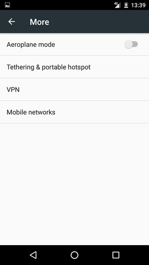 Select Tethering & portable hotspot