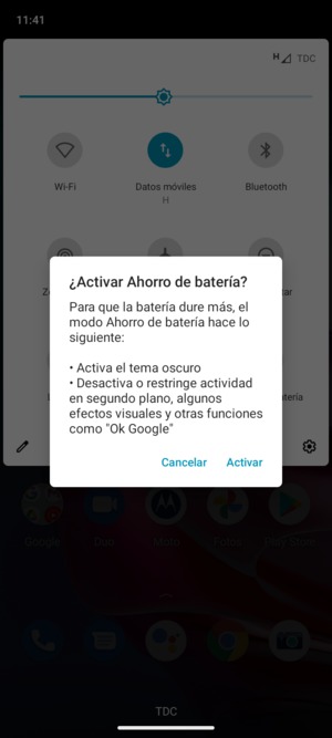 Seleccione Activar