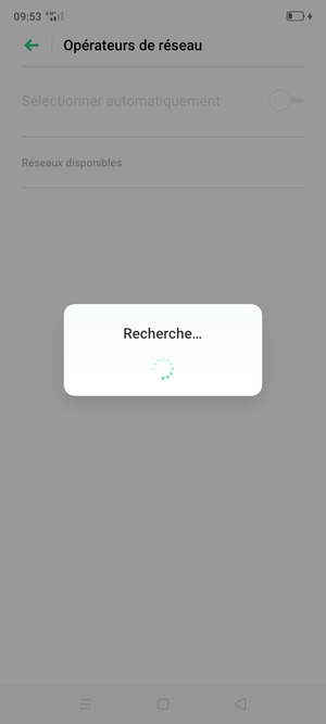 Veuillez attendre la fin de la recherche