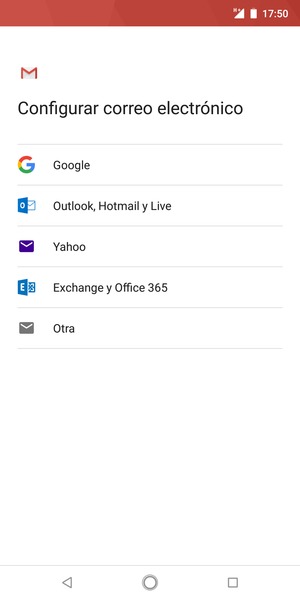Seleccione Outlook, Hotmail y Live