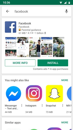 Select the app