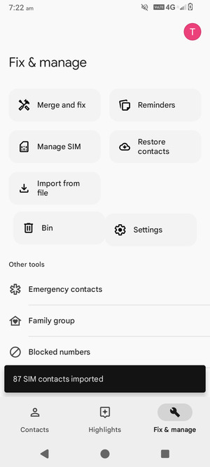 Your contacts will be saved to your Google account and saved to your phone the next time Google is synced.