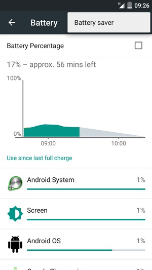 Select Battery saver