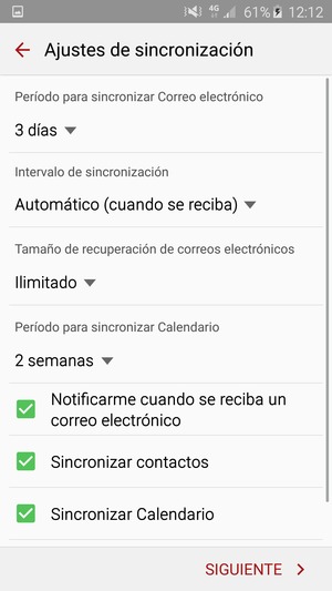 Seleccione SIGUIENTE