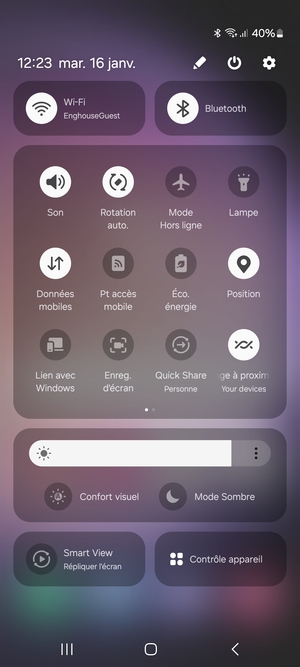 Désactiver Wi-Fi et Bluetooth