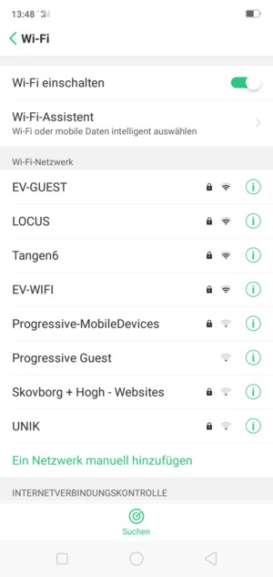 Wählen Sie das Wireless-Netzwerk, zu dem Sie eine Verbindung herstellen möchten