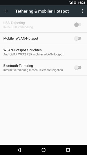 Wählen Sie WLAN-Hotspot einrichten