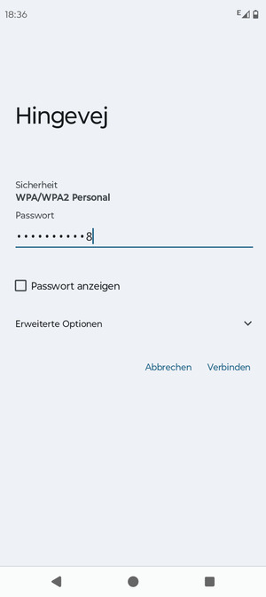Geben Sie das WLAN-Passwort ein und wählen Sie Verbinden