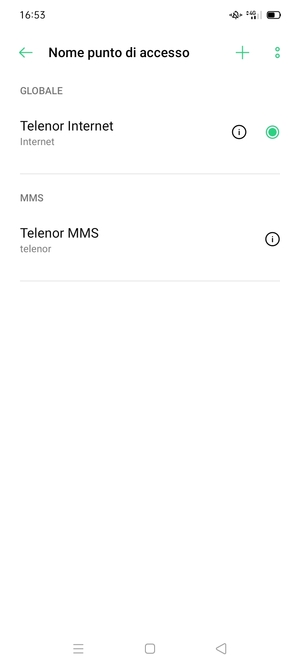 Seleziona il tasto Menu