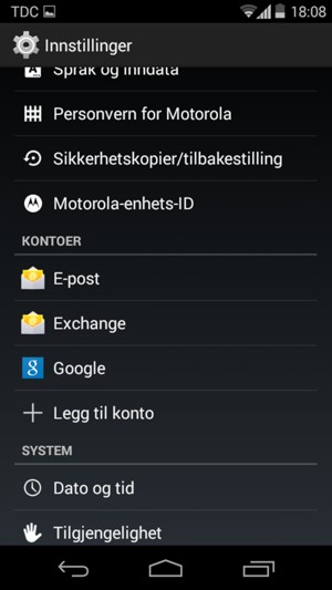 Bla til og velg Google