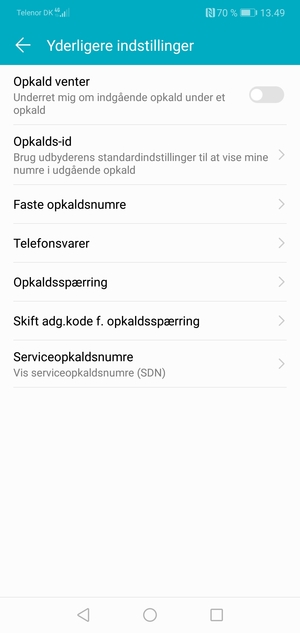 Vælg Telefonsvarer