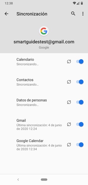 Su información será sincronizada