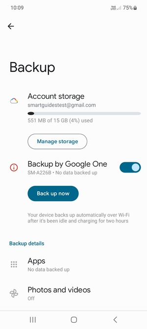 Select Account storage