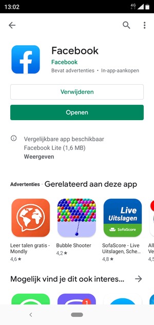 Selecteer Openen