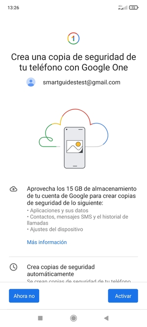 Seleccione Activar