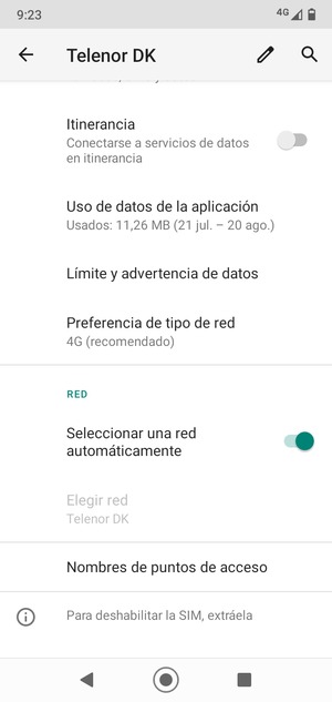 Desplácese y seleccione Nombres de puntos de acceso