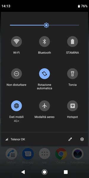 Seleziona il tasto Impostazioni